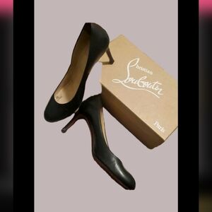 Christian Louboutin Black Simple Pump 70mm Size 10.5